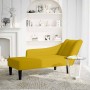 Chaise longue con reposabrazos derecho terciopelo amarillo en Divanes | Comprar online en Foru.es