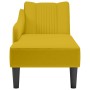 Chaise longue con reposabrazos derecho terciopelo amarillo en Divanes | Comprar online en Foru.es