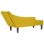 Chaise longue con reposabrazos derecho terciopelo amarillo en Divanes | Comprar online en Foru.es