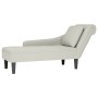 Chaise longue con reposabrazos derecho terciopelo crema en Divanes | Comprar online en Foru.es