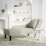 Chaise longue con reposabrazos derecho terciopelo crema en Divanes | Comprar online en Foru.es