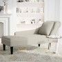 Chaise longue con reposabrazos derecho terciopelo crema en Divanes | Comprar online en Foru.es