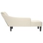 Chaise longue con reposabrazos derecho terciopelo crema en Divanes | Comprar online en Foru.es
