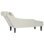 Chaise longue con reposabrazos derecho terciopelo crema en Divanes | Comprar online en Foru.es
