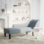 Chaise longue con reposabrazos derecho tela gris claro en Divanes | Comprar online en Foru.es