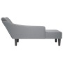 Chaise longue con reposabrazos derecho tela gris claro en Divanes | Comprar online en Foru.es