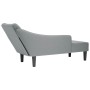 Chaise longue con reposabrazos derecho tela gris claro en Divanes | Comprar online en Foru.es