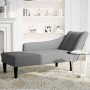 Chaise longue con reposabrazos derecho tela gris oscuro en Divanes | Comprar online en Foru.es
