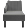 Chaise longue con reposabrazos derecho tela gris oscuro en Divanes | Comprar online en Foru.es