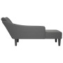 Chaise longue con reposabrazos derecho tela gris oscuro en Divanes | Comprar online en Foru.es