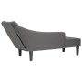 Chaise longue con reposabrazos derecho tela gris oscuro en Divanes | Comprar online en Foru.es