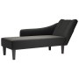 Chaise longue con reposabrazos derecho tela negra en Divanes | Comprar online en Foru.es