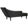 Chaise longue con reposabrazos derecho tela negra en Divanes | Comprar online en Foru.es
