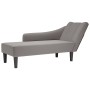 Chaise longue con reposabrazos derecho tela color topo en Divanes | Comprar online en Foru.es