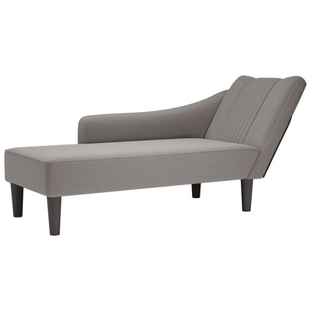 Chaise longue con reposabrazos derecho tela color topo en Divanes | Comprar online en Foru.es