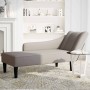 Chaise longue con reposabrazos derecho tela color topo en Divanes | Comprar online en Foru.es