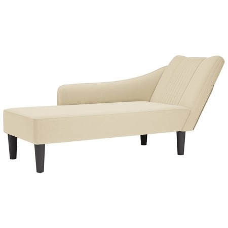 Chaise longue con reposabrazos derecho tela crema en Divanes | Comprar online en Foru.es