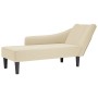 Chaise longue con reposabrazos derecho tela crema en Divanes | Comprar online en Foru.es