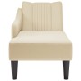 Chaise longue con reposabrazos derecho tela crema en Divanes | Comprar online en Foru.es
