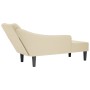 Chaise longue con reposabrazos derecho tela crema en Divanes | Comprar online en Foru.es