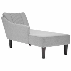 Chaise longue con reposabrazos derecho tela gris nube en Divanes | Comprar online en Foru.es