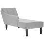 Chaise longue con reposabrazos derecho tela gris nube en Divanes | Comprar online en Foru.es