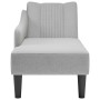 Chaise longue con reposabrazos derecho tela gris nube en Divanes | Comprar online en Foru.es