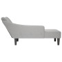 Chaise longue con reposabrazos derecho tela gris nube en Divanes | Comprar online en Foru.es