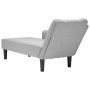 Chaise longue con reposabrazos derecho tela gris nube en Divanes | Comprar online en Foru.es