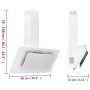 Campana extractora acero inoxidable vidrio templado blanco 90cm de vidaXL, Extractores - Ref: Foro24-51666, Precio: 200,44 €,...