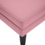 Tumbona con almohada y reposabrazo derecho terciopelo rosa en Divanes | Comprar online en Foru.es