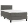 Box spring bed with dark gray velvet mattress 90x190 cm by vidaXL, Beds and slatted bases - Ref: Foro24-3141276, Price: 283,4...