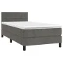 Box spring bed with dark gray velvet mattress 90x190 cm by vidaXL, Beds and slatted bases - Ref: Foro24-3141276, Price: 283,4...