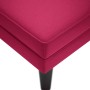 Tumbona con almohada y reposabrazo derecho terciopelo rojo vino en Divanes | Comprar online en Foru.es