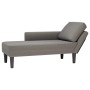 Chaise longue con cojín de tela de pana gris claro en Divanes | Comprar online en Foru.es