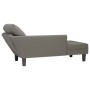 Chaise longue con cojín de tela de pana gris claro en Divanes | Comprar online en Foru.es