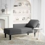 Chaise longue con cojín de tela de pana gris oscuro en Divanes | Comprar online en Foru.es