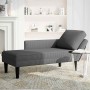Chaise longue con cojín de tela de pana gris oscuro en Divanes | Comprar online en Foru.es