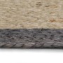 Alfombra hecha a mano de yute con borde gris oscuro 120 cm de vidaXL, Alfombras - Ref: Foro24-133678, Precio: 56,17 €, Descue...
