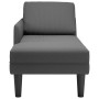 Chaise longue con cojín de tela de pana gris oscuro en Divanes | Comprar online en Foru.es