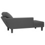 Chaise longue con cojín de tela de pana gris oscuro en Divanes | Comprar online en Foru.es