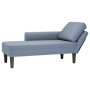 Chaise longue con cojín de tela de pana azul en Divanes | Comprar online en Foru.es