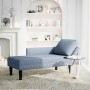 Chaise longue con cojín de tela de pana azul en Divanes | Comprar online en Foru.es