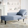 Chaise longue con cojín de tela de pana azul en Divanes | Comprar online en Foru.es