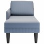 Chaise longue con cojín de tela de pana azul en Divanes | Comprar online en Foru.es