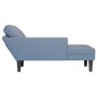 Chaise longue con cojín de tela de pana azul en Divanes | Comprar online en Foru.es