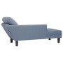 Chaise longue con cojín de tela de pana azul en Divanes | Comprar online en Foru.es