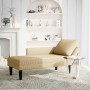 Chaise longue con cojín de tela de pana gris verdoso en Divanes | Comprar online en Foru.es