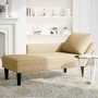 Chaise longue con cojín de tela de pana gris verdoso en Divanes | Comprar online en Foru.es