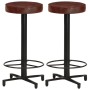Taburetes de barra de cocina 2 unidades cuero auténtico 66 cm de vidaXL, Taburetes de cocina - Ref: Foro24-321968, Precio: 14...